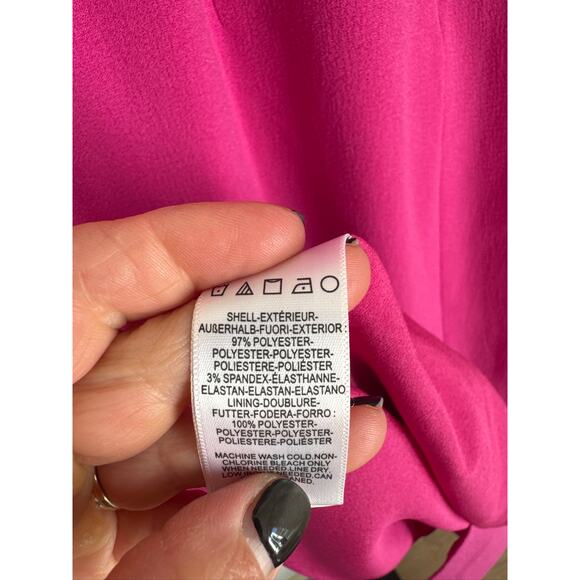 Dress The Population Bailey Off-Shoulder Bodycon Midi Dress in Hot Pink, Large - Picture 8 of 8